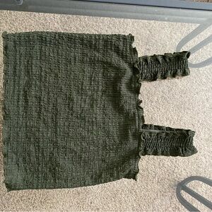 Olive Green Smocked Tank Top